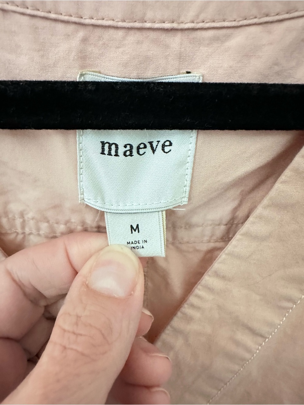 Anthropologie Maeve Blush Pink Zip A-line Swing Dress Tunic Medium Cotton - Picture 8 of 16